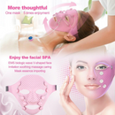 Facial mask with electric vibration facial beauty massager for skin rejuvenation and anti-wrinkle