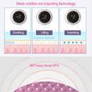 Facial mask with electric vibration facial beauty massager for skin rejuvenation and anti-wrinkle