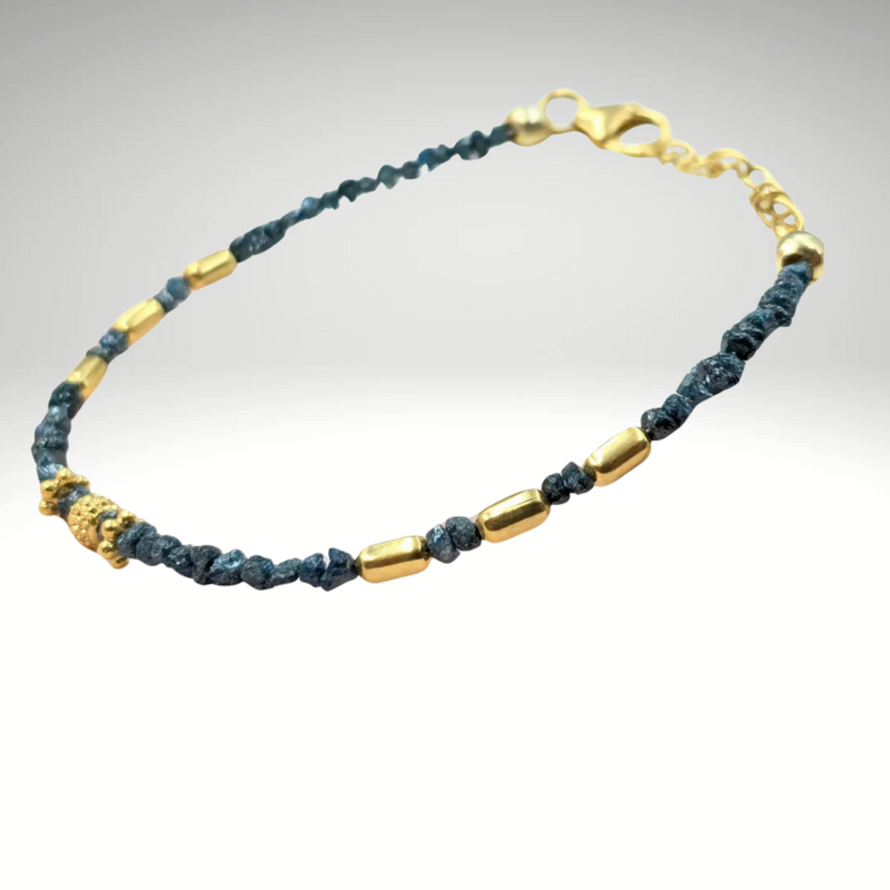 Blue Diamond Bracelet 18k Gold Plated Jewelry AAA+ Blue