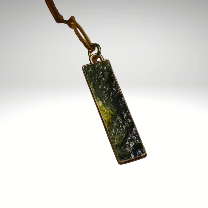 14k Gold A-Grade Certified Moldavites from Chlum, Czech Republic