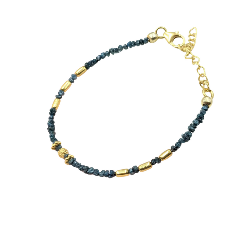 Blue Diamond Bracelet 18k Gold Plated Jewelry AAA+ Blue