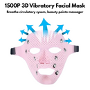 Facial mask with electric vibration facial beauty massager for skin rejuvenation and anti-wrinkle