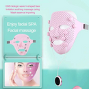 Facial mask with electric vibration facial beauty massager for skin rejuvenation and anti-wrinkle