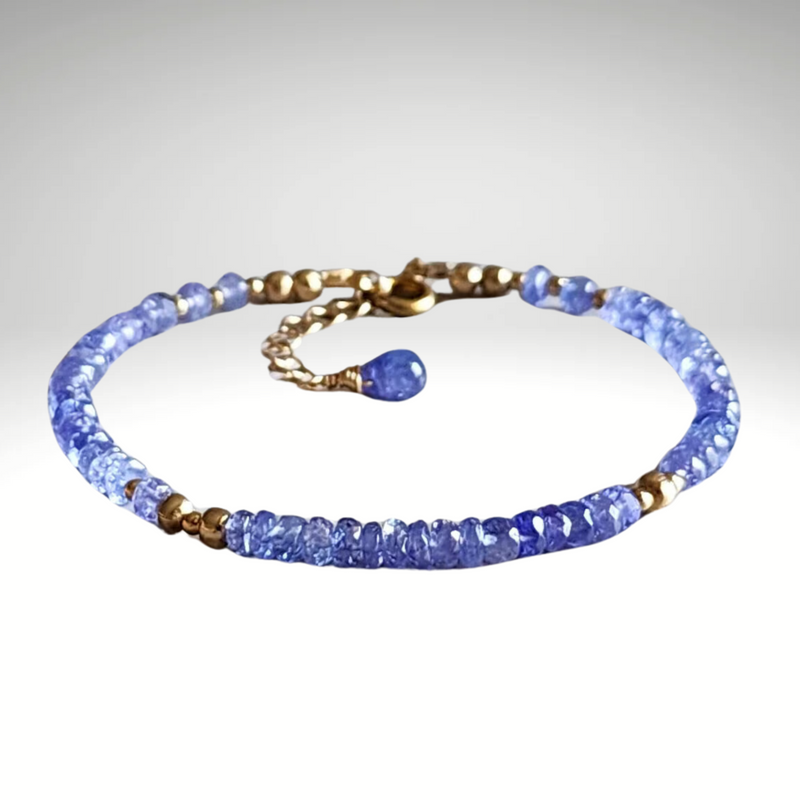 Tanzanite 14K Bracelet Purple Gemstone Necklace Fine Tanzanite Gold Jewellery