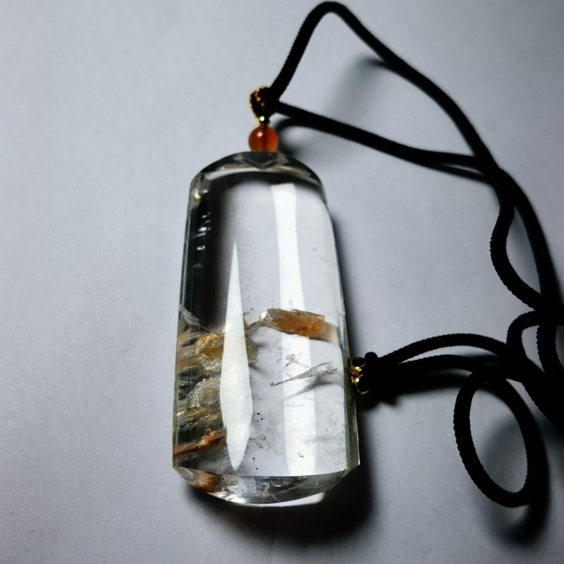 Tibetan High Altitude Clear Manifestor Crystal Manifestaion Quartz Pendant Reiki Energy Spiritual - Demon of Nepal