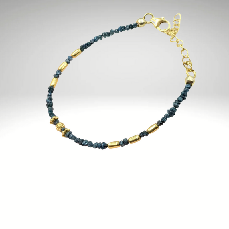 Blue Diamond Bracelet 18k Gold Plated Jewelry AAA+ Blue