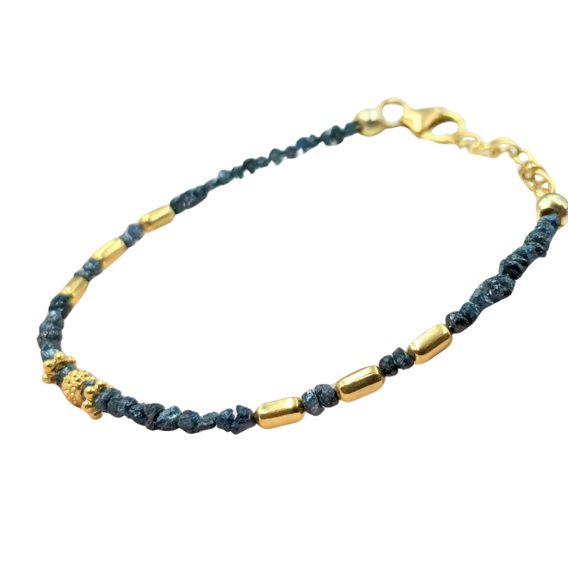 Blue Diamond Bracelet 18k Gold Plated Jewelry AAA+ Blue