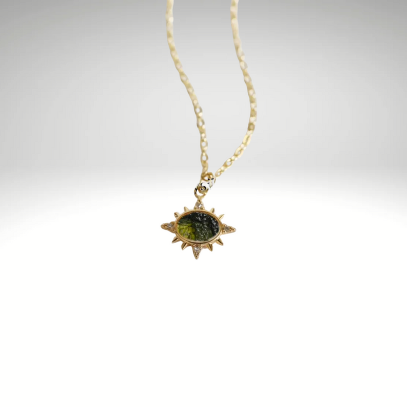 Moldavite Necklace • Crystal Jewelry • Crystal Necklace