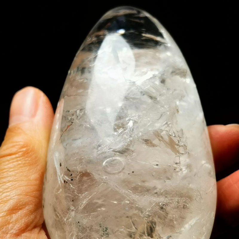 Million-year-old Tibetan quartz with 3 moving bubbles, Enhydro Healing Reiki Energy - Demon of Nepal