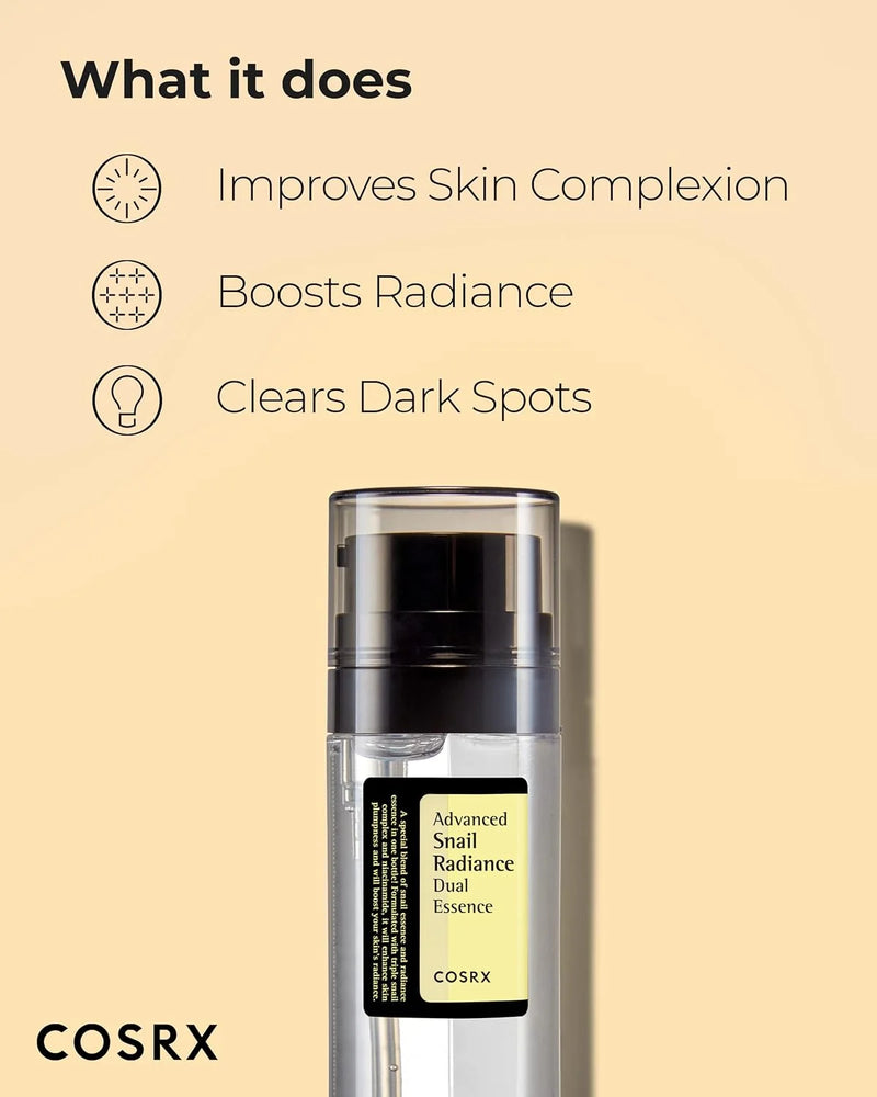 Cosrx Advanced Snail Radiance Dual Essence, Anti Aging Face Serum 80ml