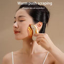 Heated and vibrating facial massager, scraper, facial lifting and slimming tool
