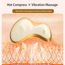 Heated and vibrating facial massager, scraper, facial lifting and slimming tool