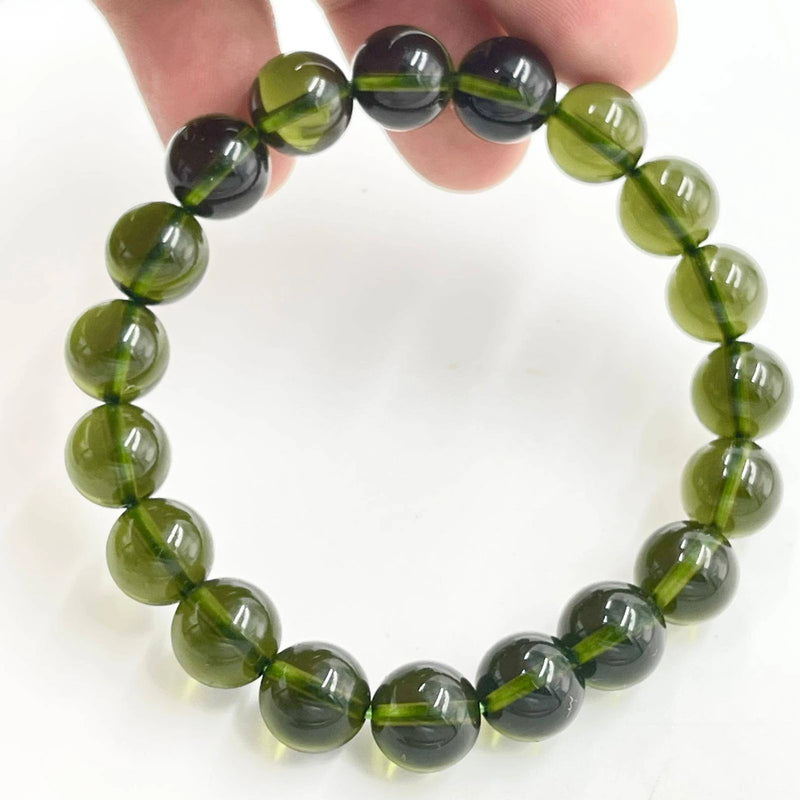 100% Natural Certified Moldavite Bracelet Of intense frequency and high vibration