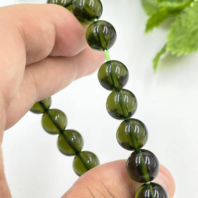 100% Natural Certified Moldavite Bracelet Of intense frequency and high vibration