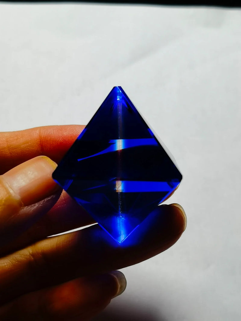 Blue Siberian Crystal Quartz Octahedral 1.61 inch Energy Healing Reiki - Demon of Nepal