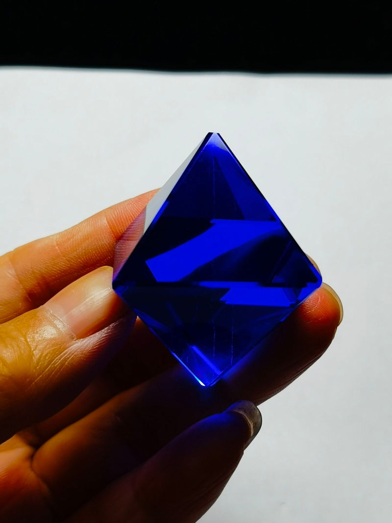 Blue Siberian Crystal Quartz Octahedral 1.61 inch Energy Healing Reiki - Demon of Nepal