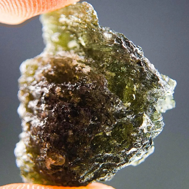 Rare Moldavite Muong nong subtype with CERTIFICATE