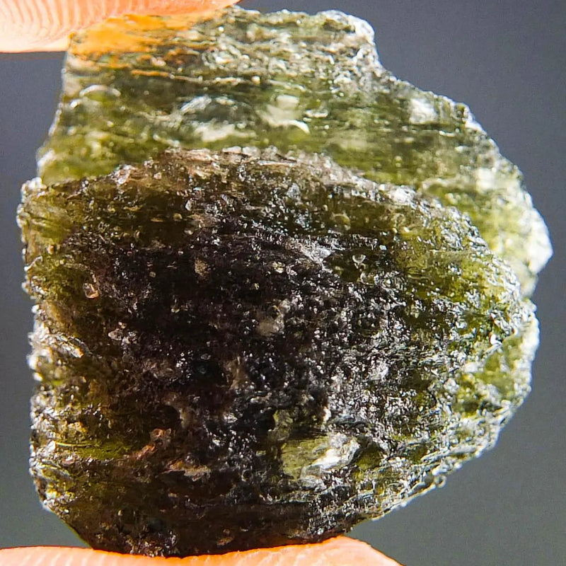 Rare Moldavite Muong nong subtype with CERTIFICATE