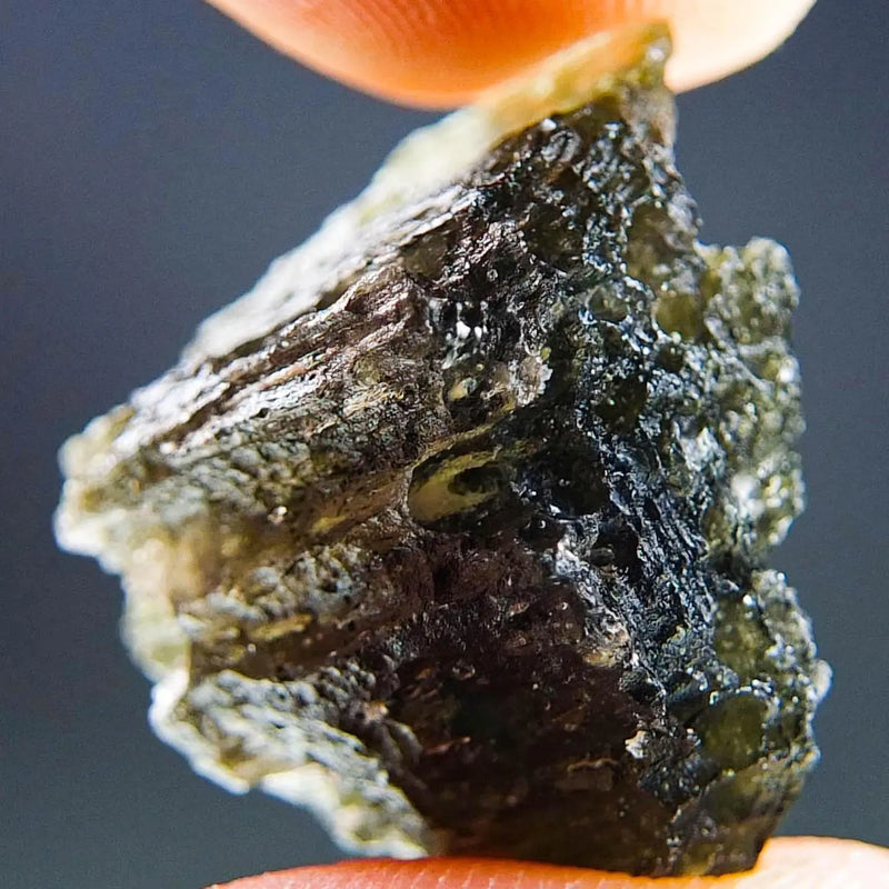 Rare Moldavite Muong nong subtype with CERTIFICATE