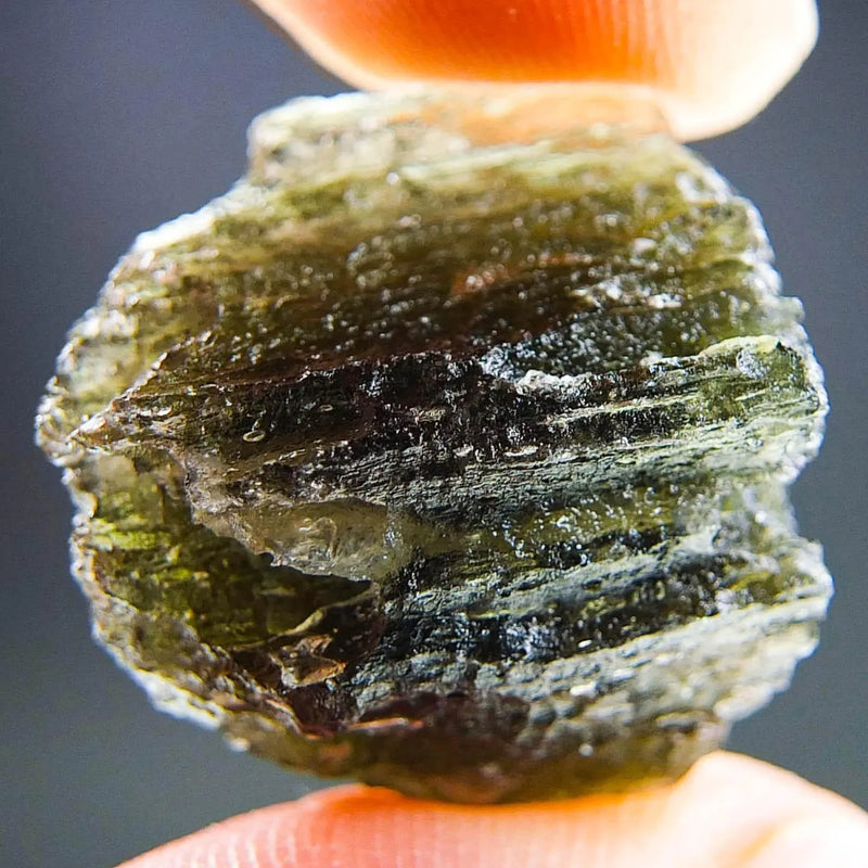 Rare Moldavite Muong nong subtype with CERTIFICATE