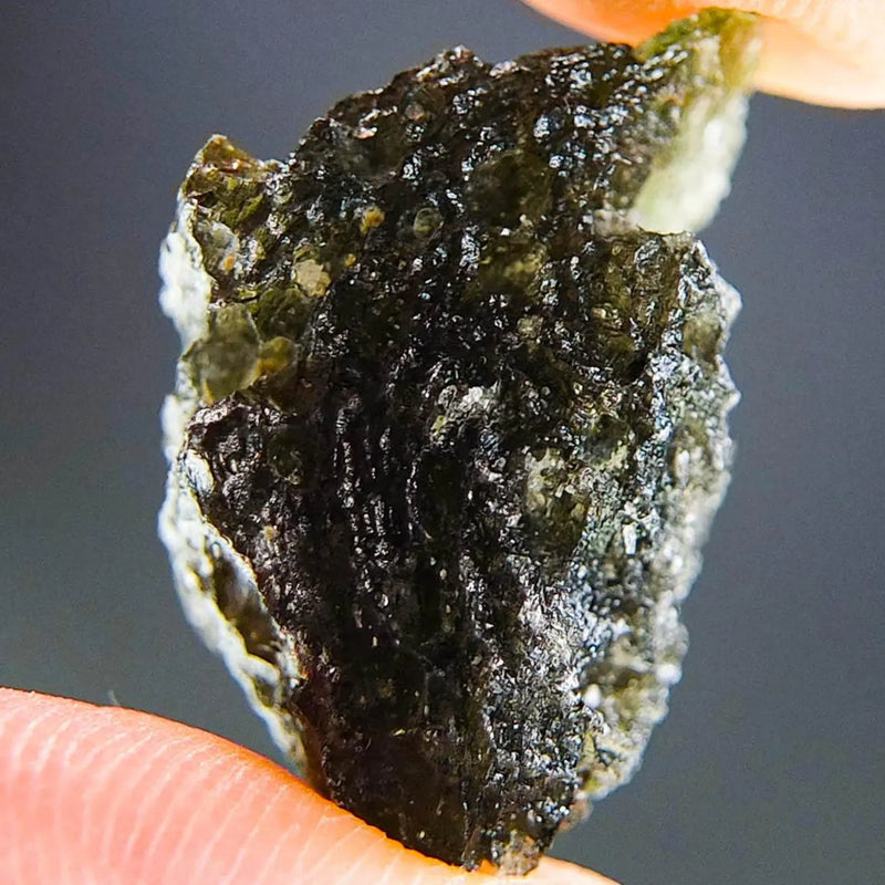 Rare Moldavite Muong nong subtype with CERTIFICATE